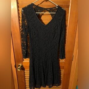 Maurices xs date night navy blue sexy lace dress worn once